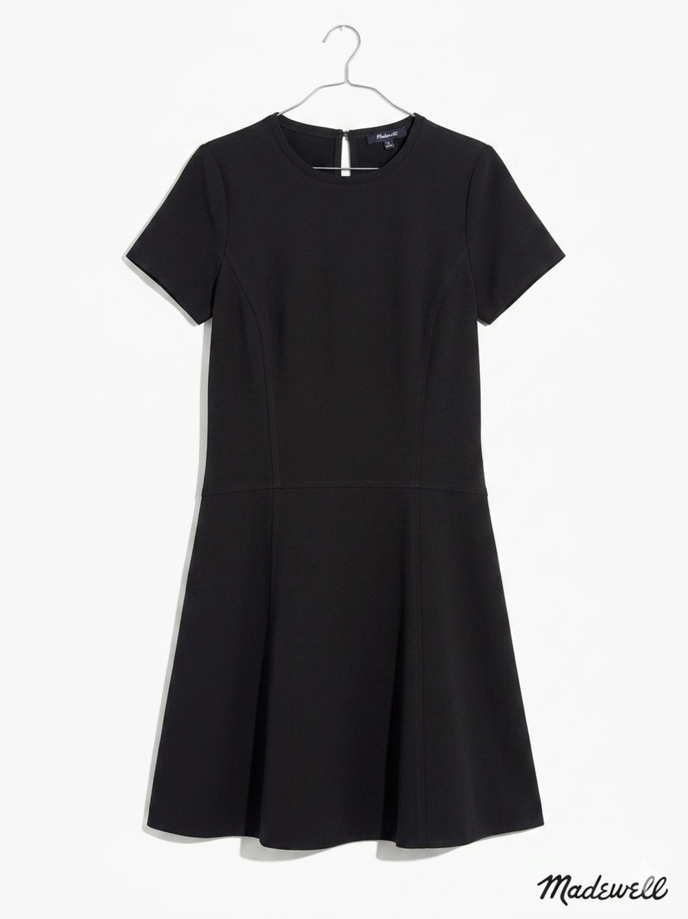 Madewell Dress Womens size 0 Short Sleeve Black Mini Goth Grunge Skater